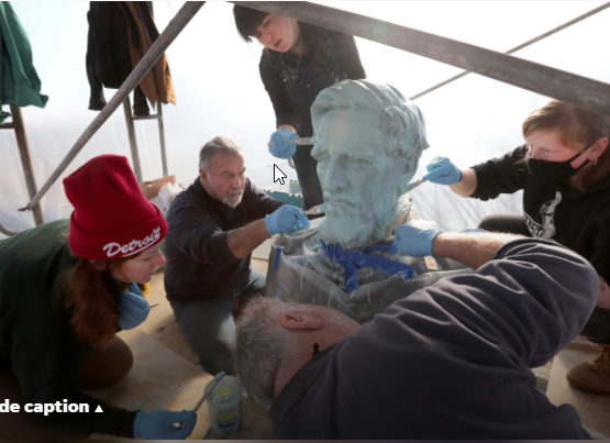 Støtte til å reparere statuen av Oberst Heg i Wisconsin